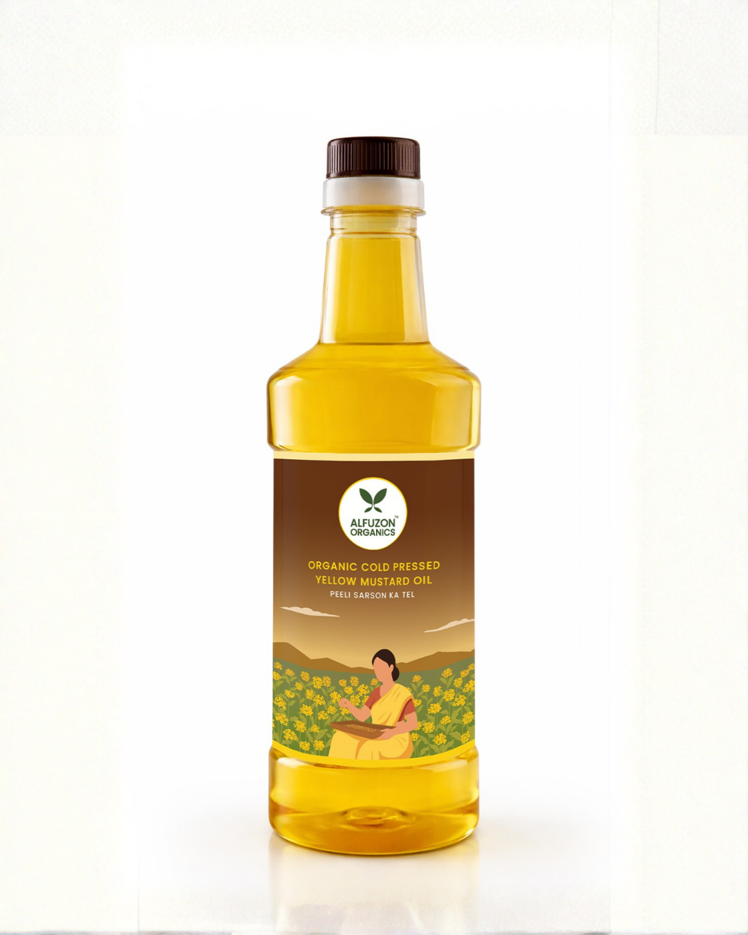 Organic Cold Pressed Yellow Mustard Oil | 100% Natural & Unrefined Pili Sarson Oil for Cooking (1 Ltr)