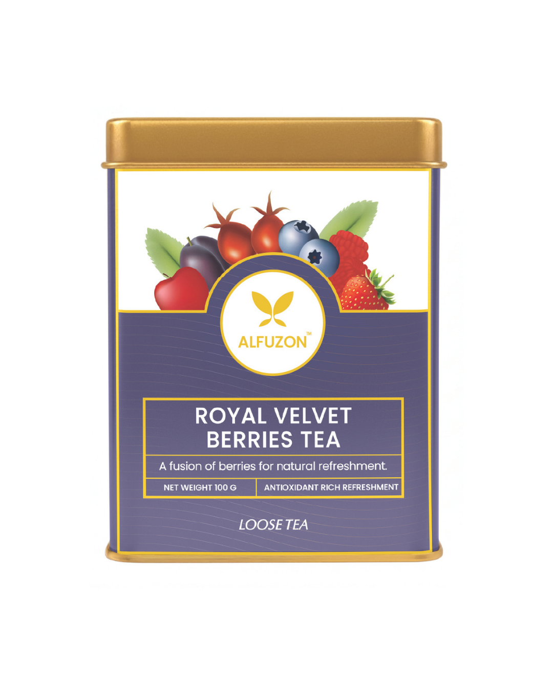 Royal Velvet Berries Tea | Vitamin C Rich Tea for Glowing Skin & Wellness (100 GM)
