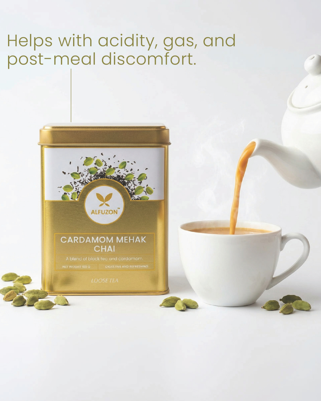 Cardamom Mehak Chai – Premium Black Tea with Real Elaichi (200 GM)