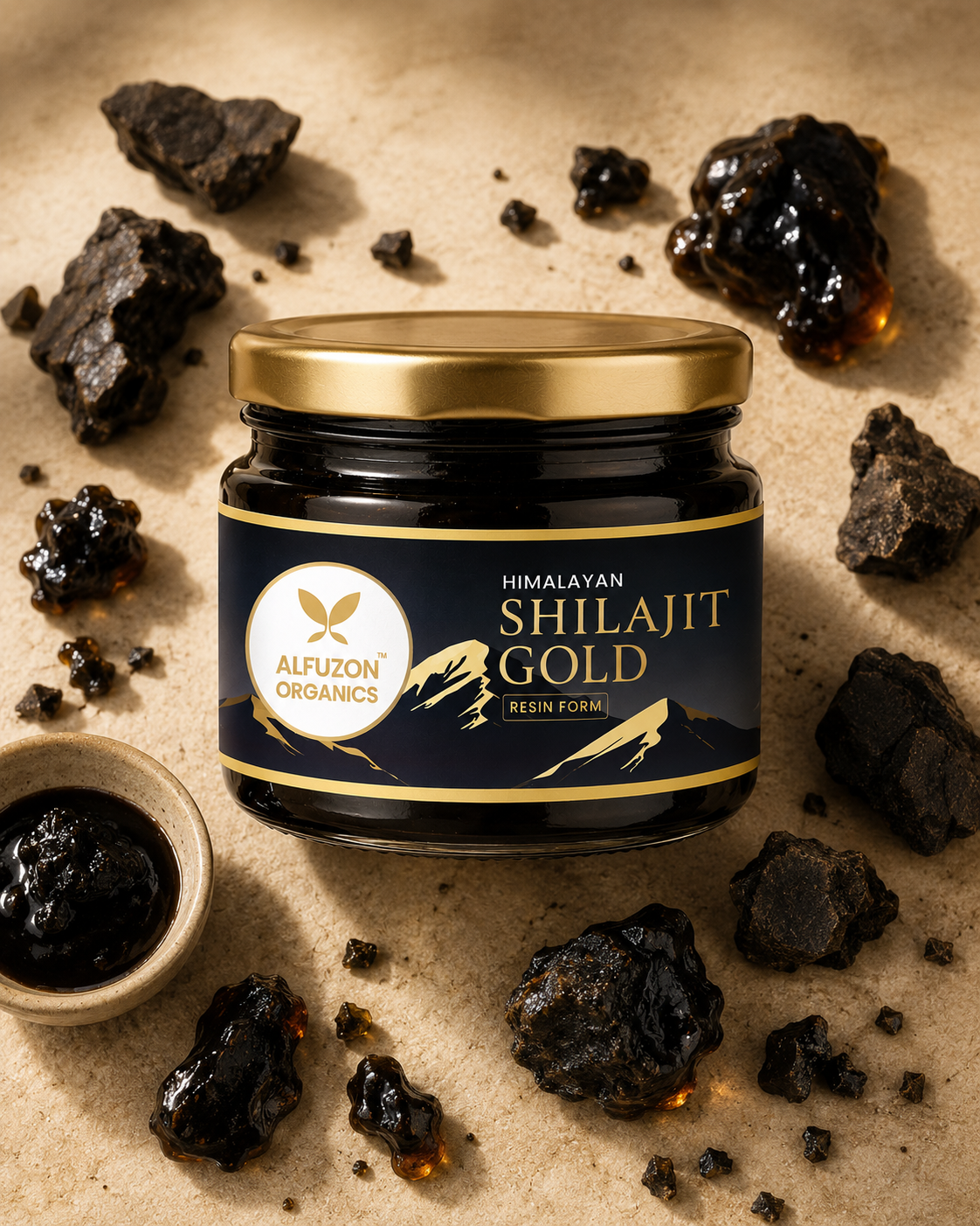 Himalayan Shilajit Gold – Pure Resin for Strength, Energy & Vitality (20 GM)