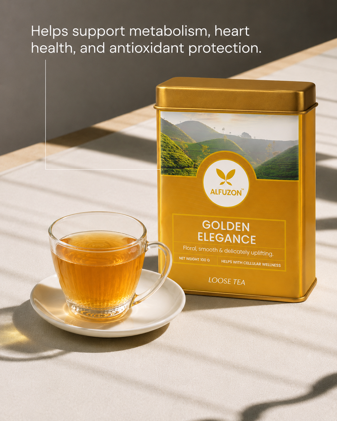Golden Elegance Darjeeling Tea | Premium Black Tea for Wellness (100 GM)