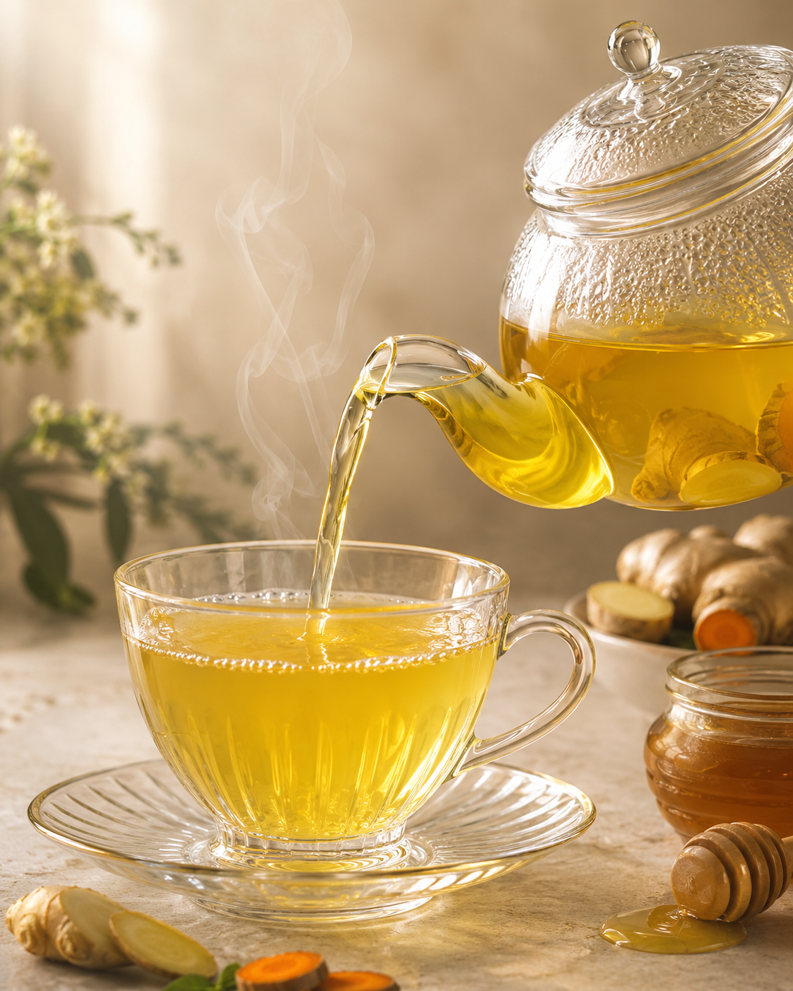 Honey Ginger Turmeric Tea – Immunity Boosting Green Tea Blend (100 GM)