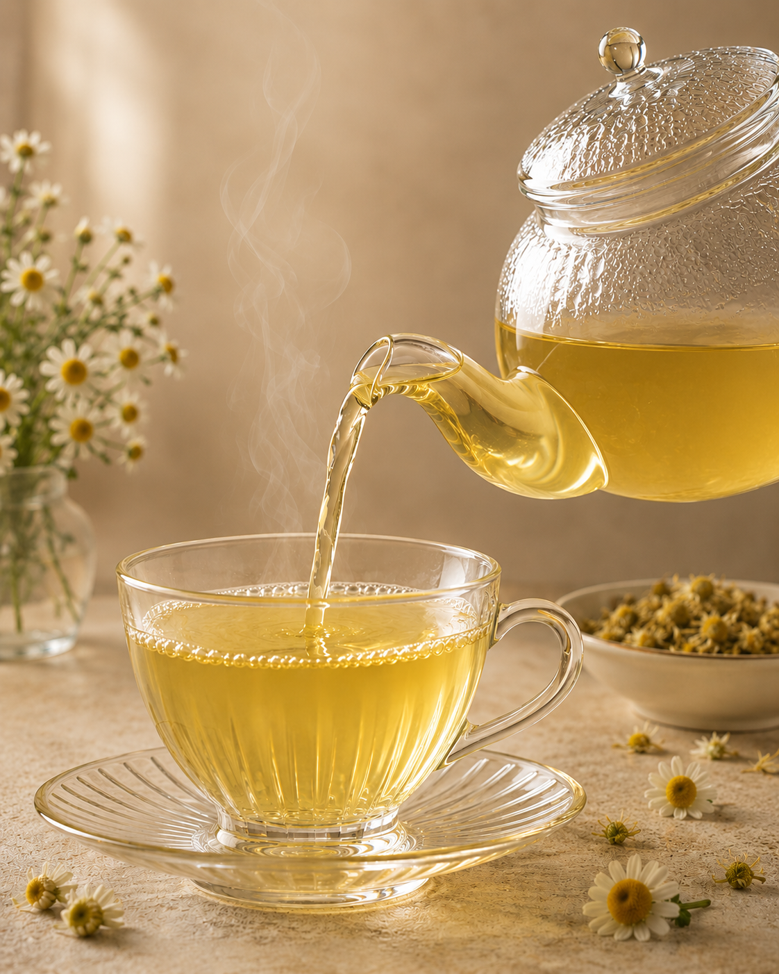 Chamomile Green Tea – Calming Floral Tea for Deep Sleep, Relaxation and Stress Relief (100 GM)
