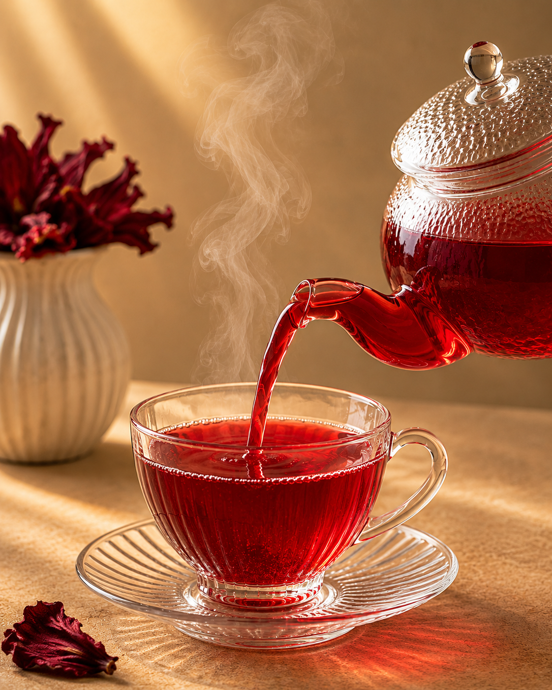 Hibiscus Glow Tea | Antioxidant Rich Floral Tea for Skin & Wellness (100 GM)