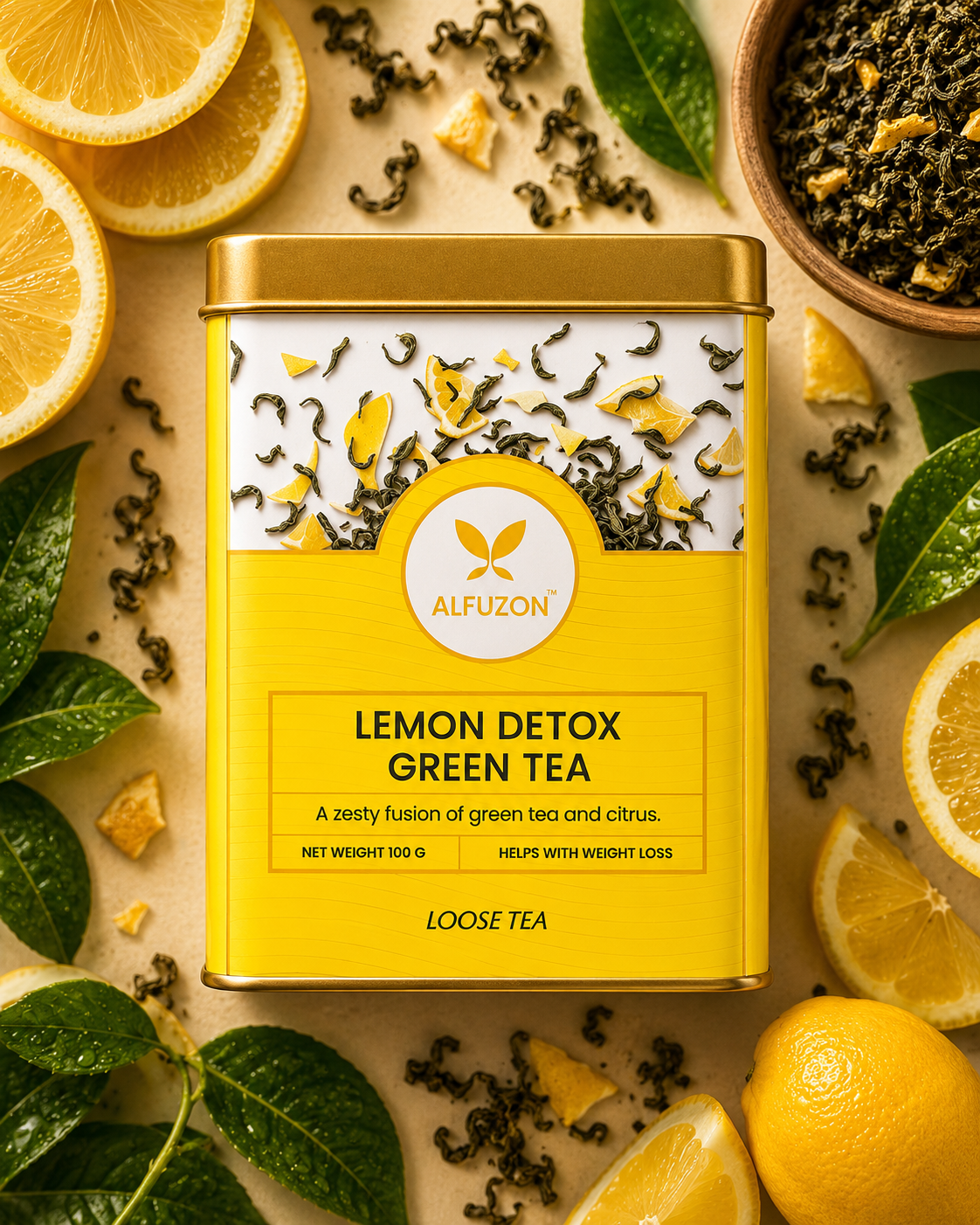 Lemon Detox Green Tea | Herbal Green Tea with Lemon (100 GM)