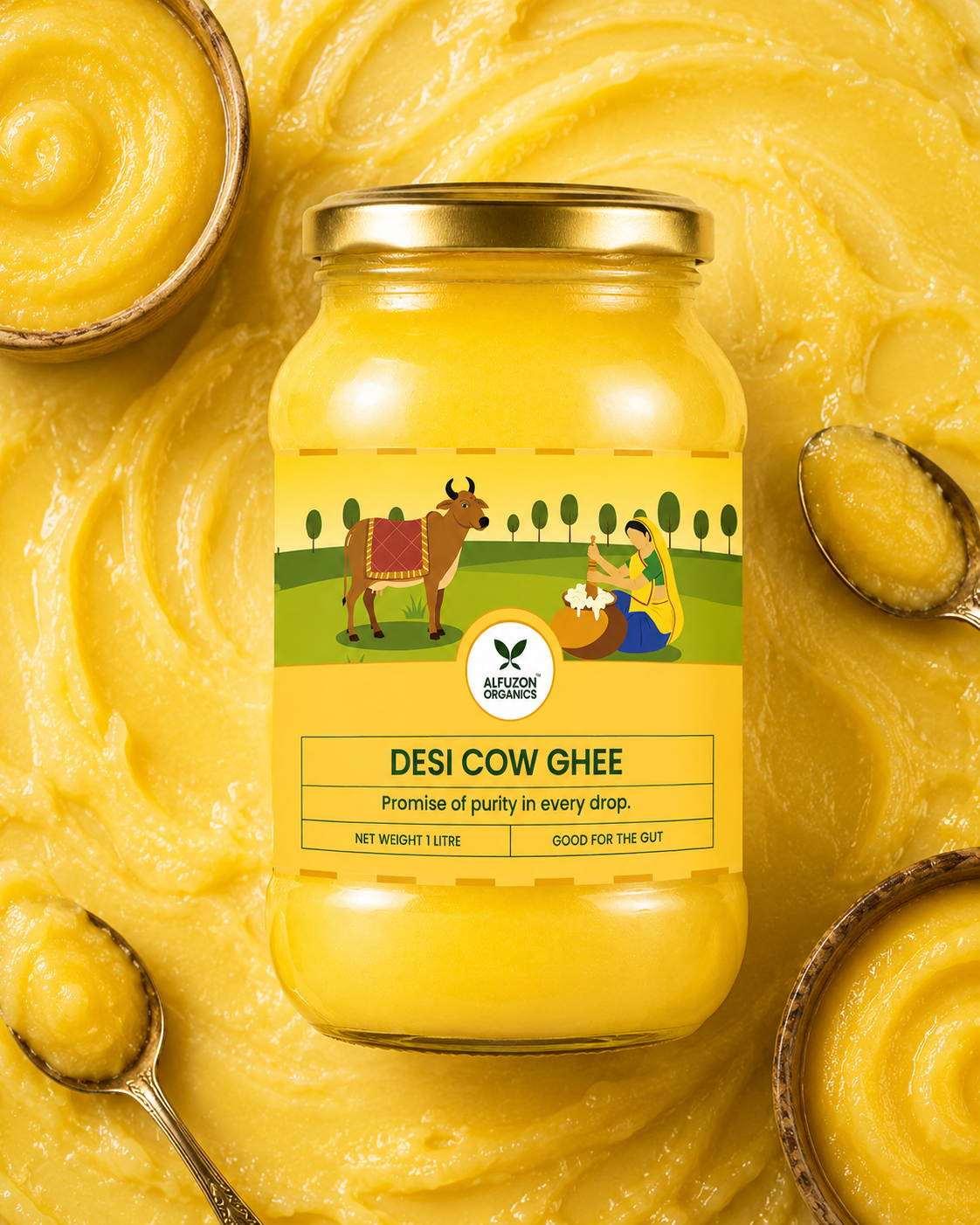 Desi Cow Ghee | Pure A2 Bilona Ghee from Cow Milk