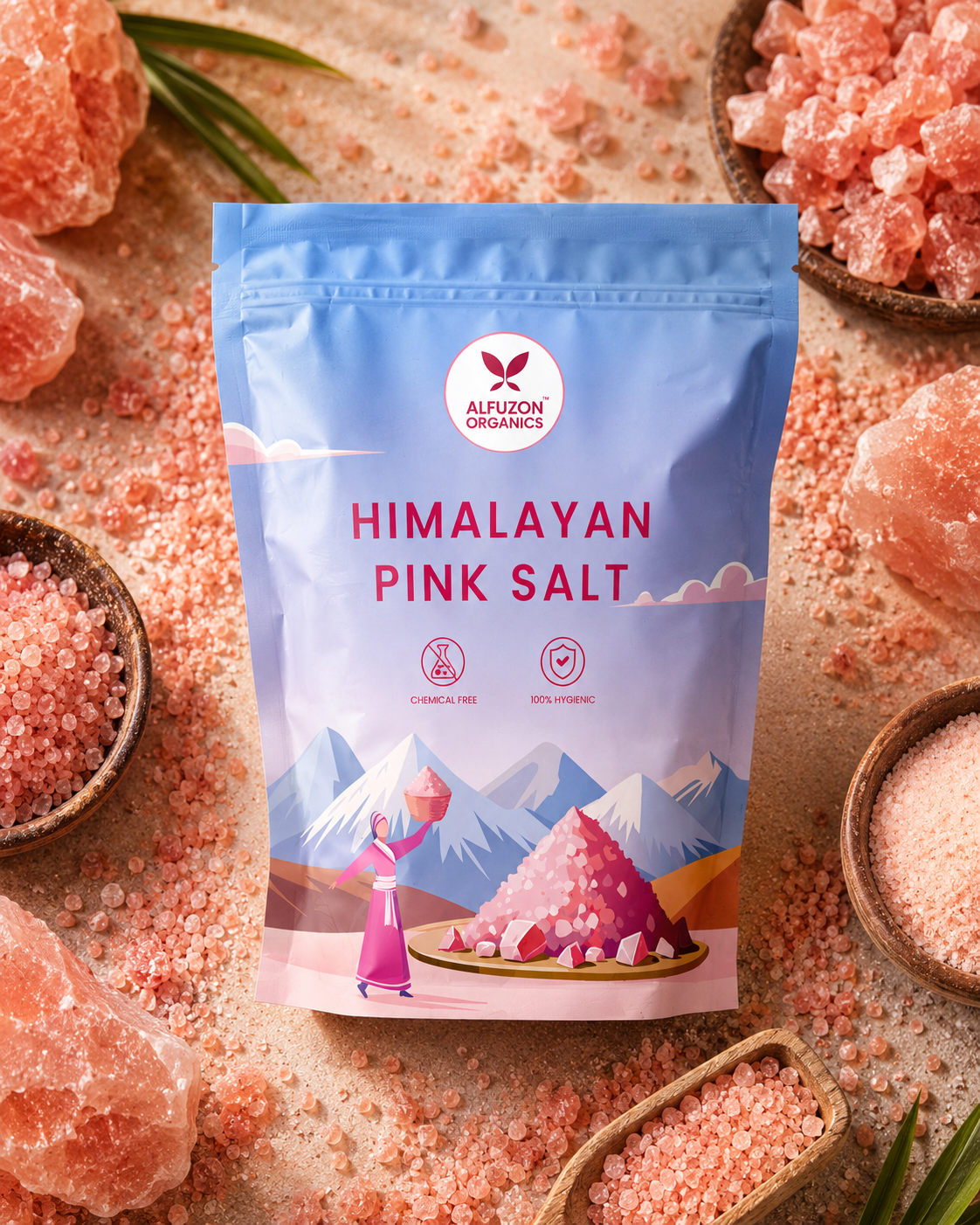 Himalayan Pink Salt | 100% Natural, Unrefined & Mineral-Rich (1 KG)