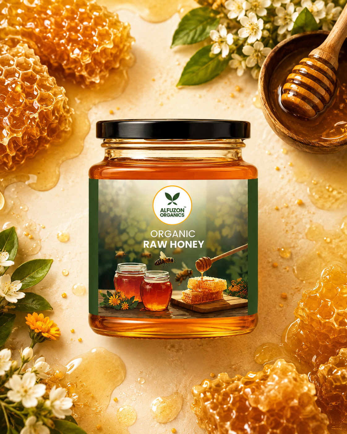Organic Raw Honey – Pure, Natural & Unprocessed Honey (300 GM)