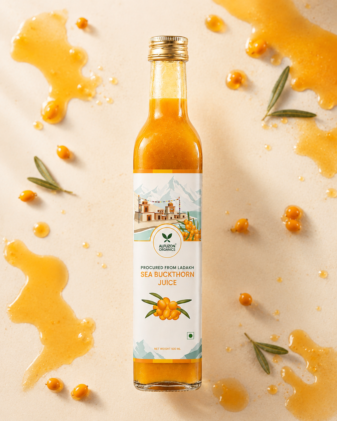 Himalayan Sea Buckthorn Juice from Ladakh | 100% Pure & Organic (500 ML)