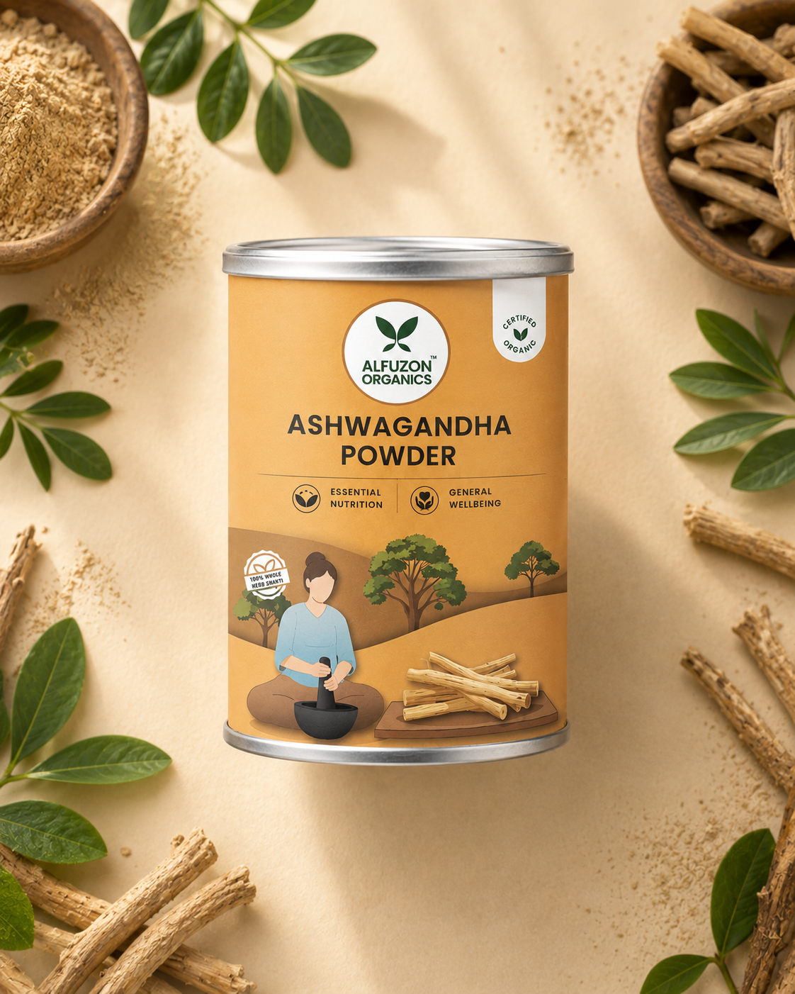 Pure and Organic Ashwagandha Powder for Strength & Balance (100 GM)