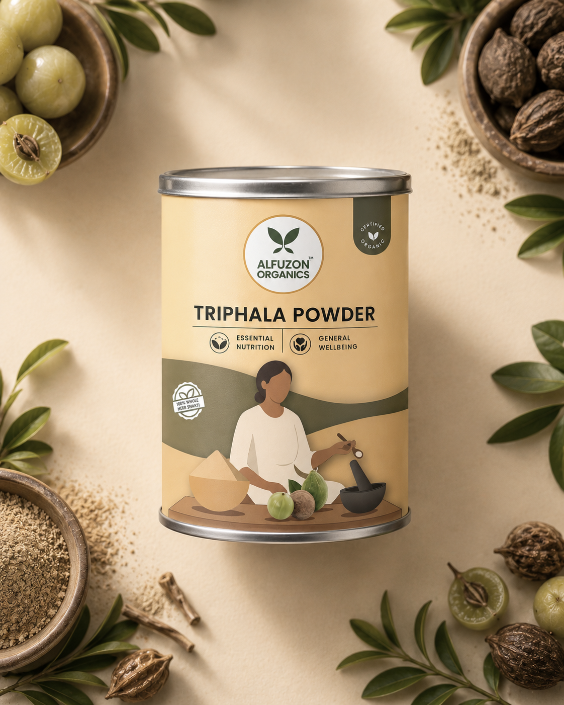 Organic Triphala Powder – Pure Ayurvedic Digestive & Wellness Supplement (100 GM)