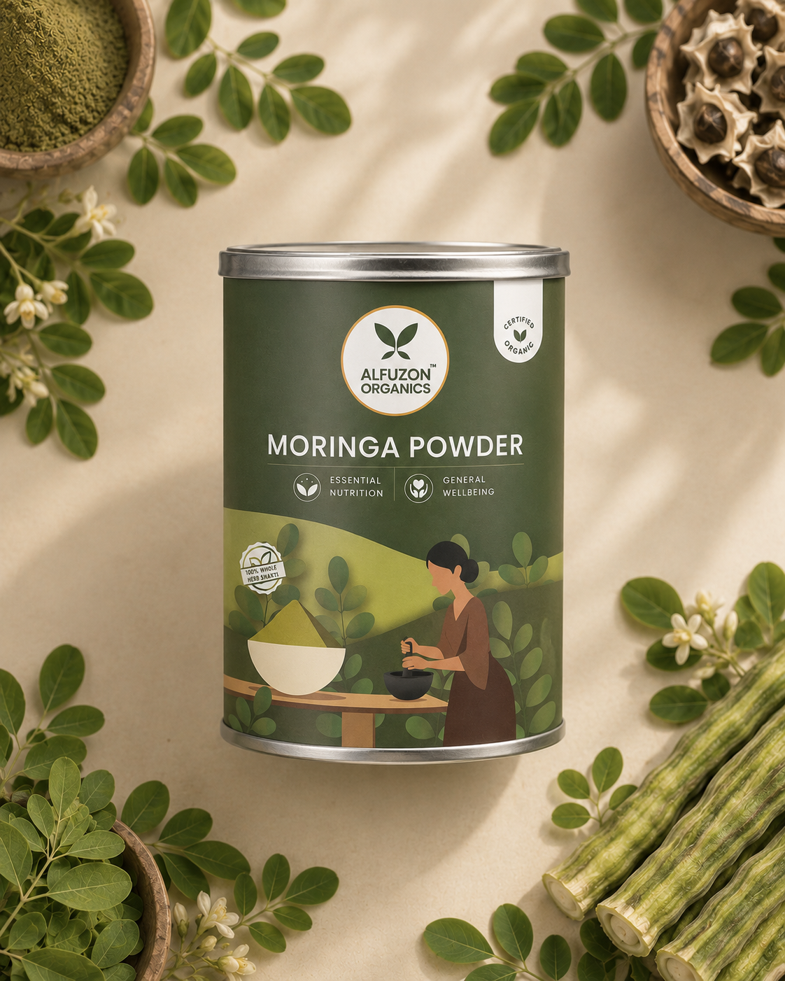 Organic Moringa Powder – Pure Moringa Leaf Superfood (100 GM)
