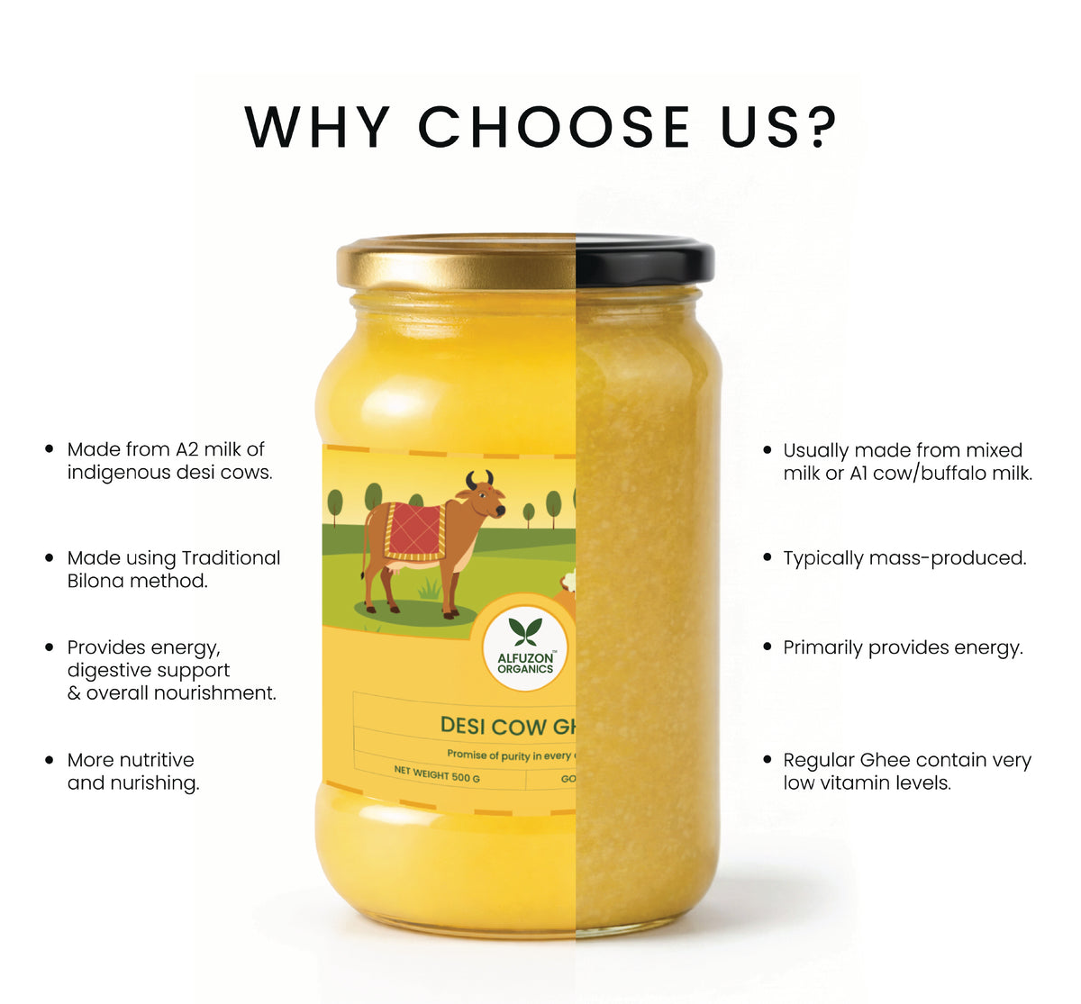 Desi Cow Ghee | Pure A2 Cow Ghee from Cow Milk