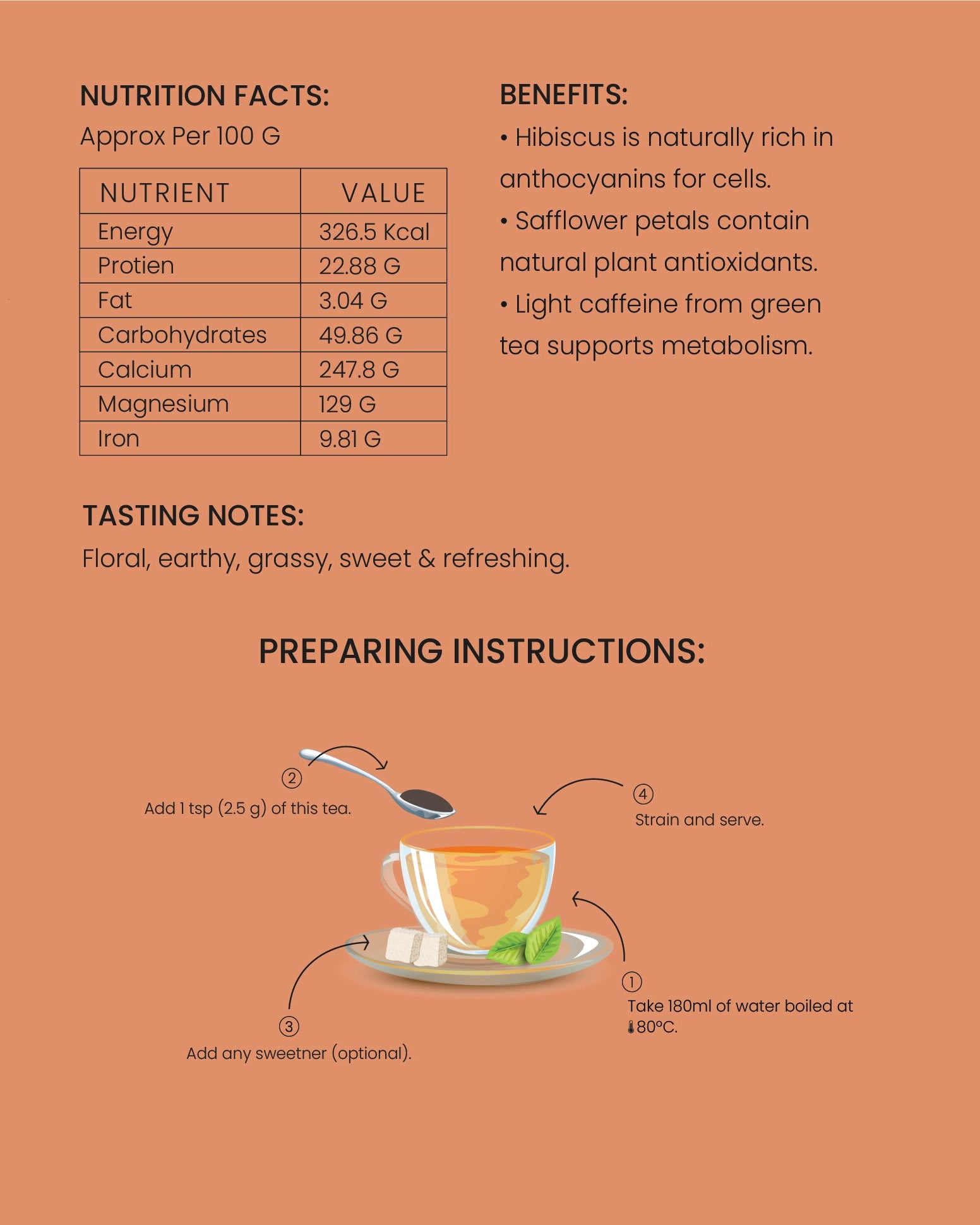 Hibiscus Glow Tea | Antioxidant Rich Floral Tea for Skin & Wellness (100 GM)
