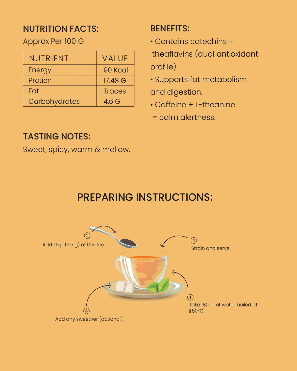 Honey Ginger Turmeric Tea – Immunity Boosting Green Tea Blend (100 GM)