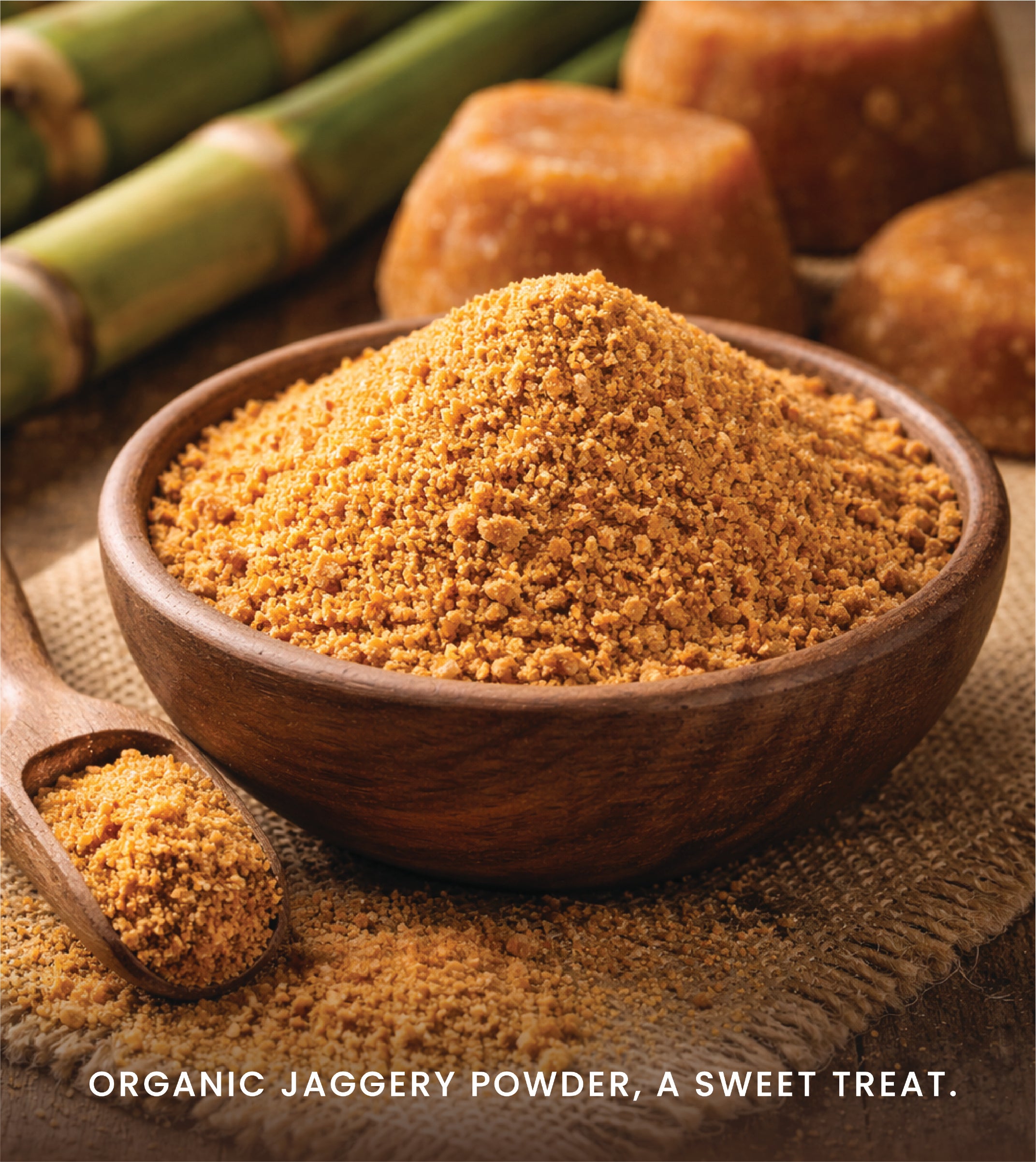 Organic Jaggery Powder | Pure, Chemical Free, Unrefined Natural Sweetener (500 GM)