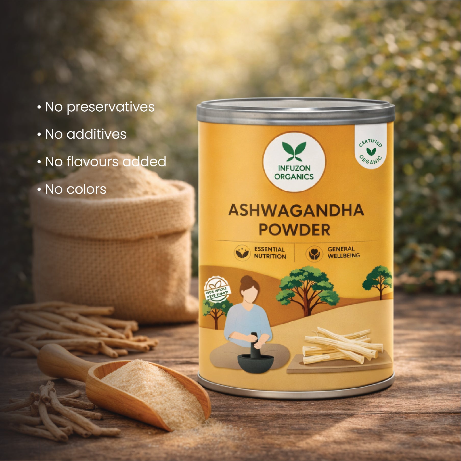 Pure and Organic Ashwagandha Powder for Strength & Balance (100 GM)