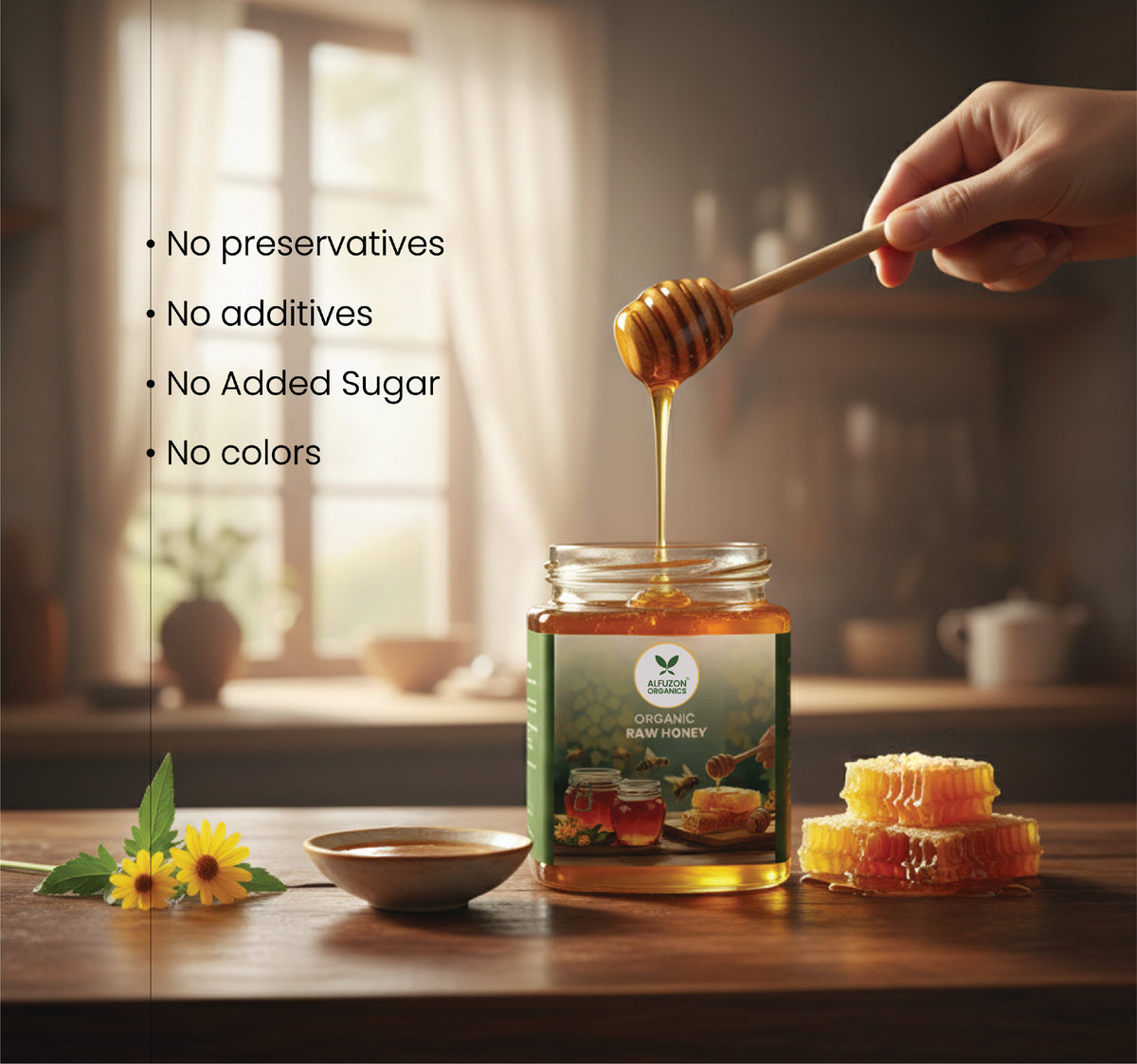 Organic Raw Honey – Pure, Natural & Unprocessed Honey (300 GM)