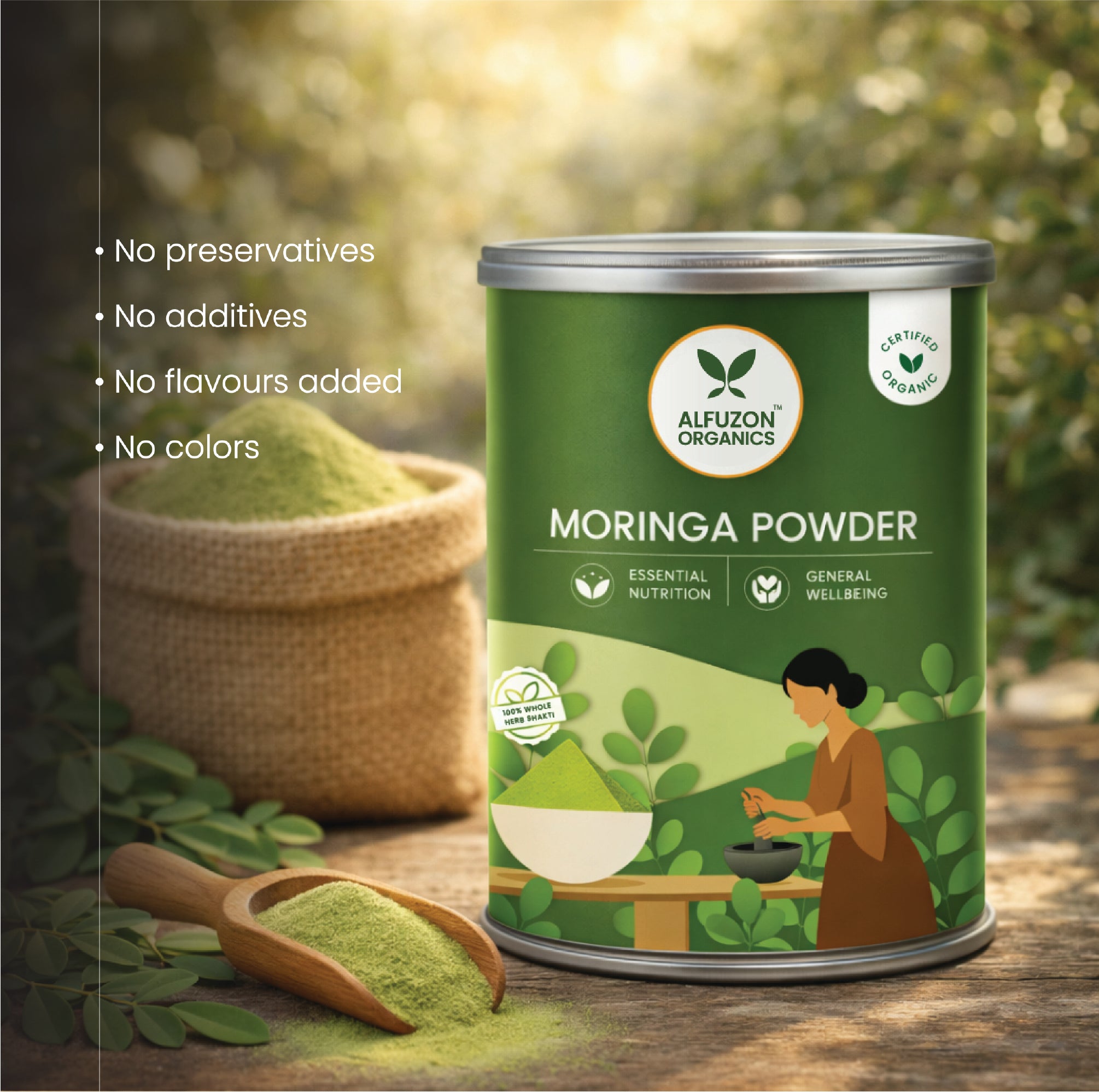 Organic Moringa Powder – Pure Moringa Leaf Superfood (100 GM)