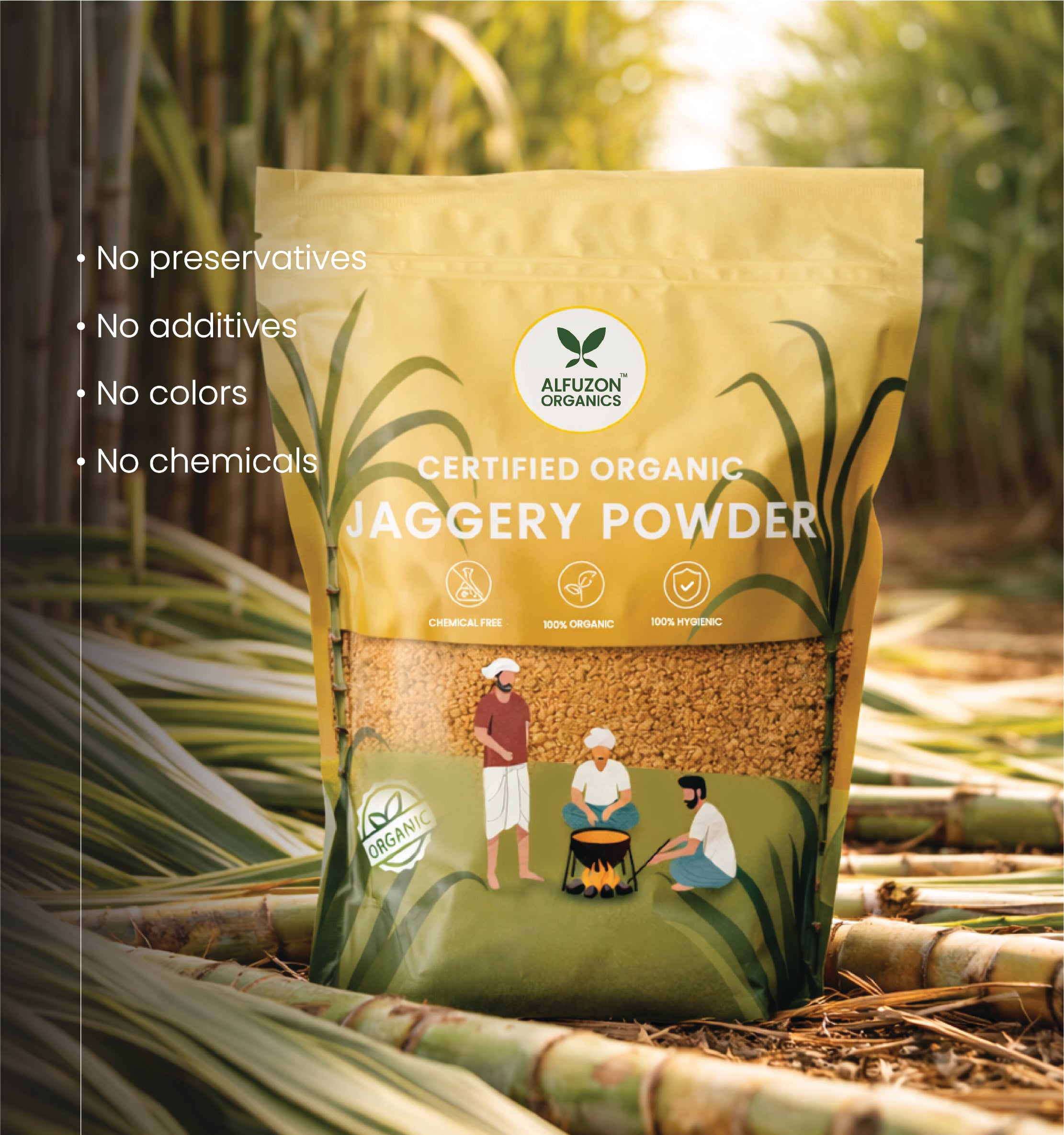 Organic Jaggery Powder | Pure, Chemical Free, Unrefined Natural Sweetener (500 GM)