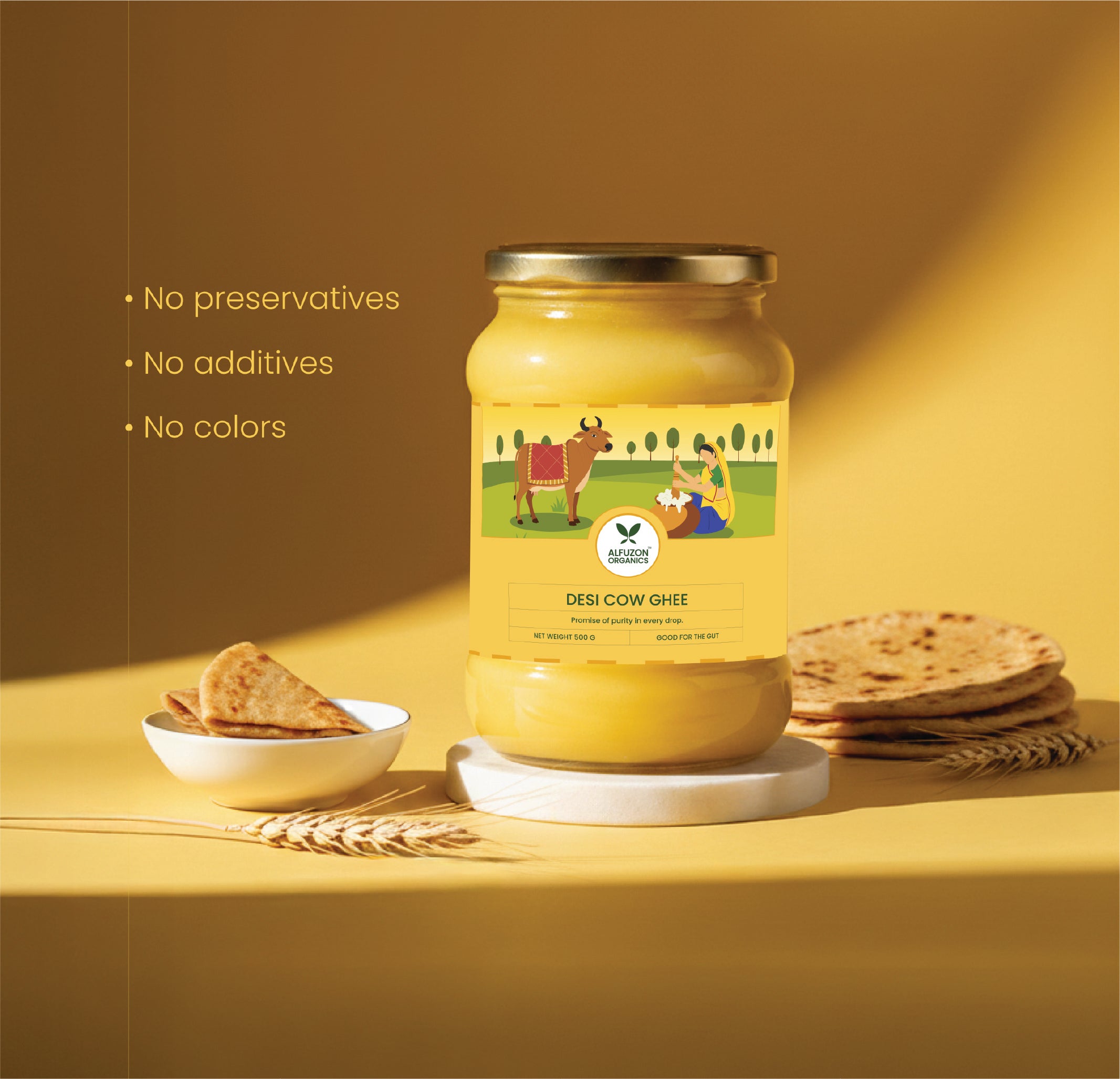 Desi Cow Ghee | Pure A2 Bilona Ghee from Cow Milk