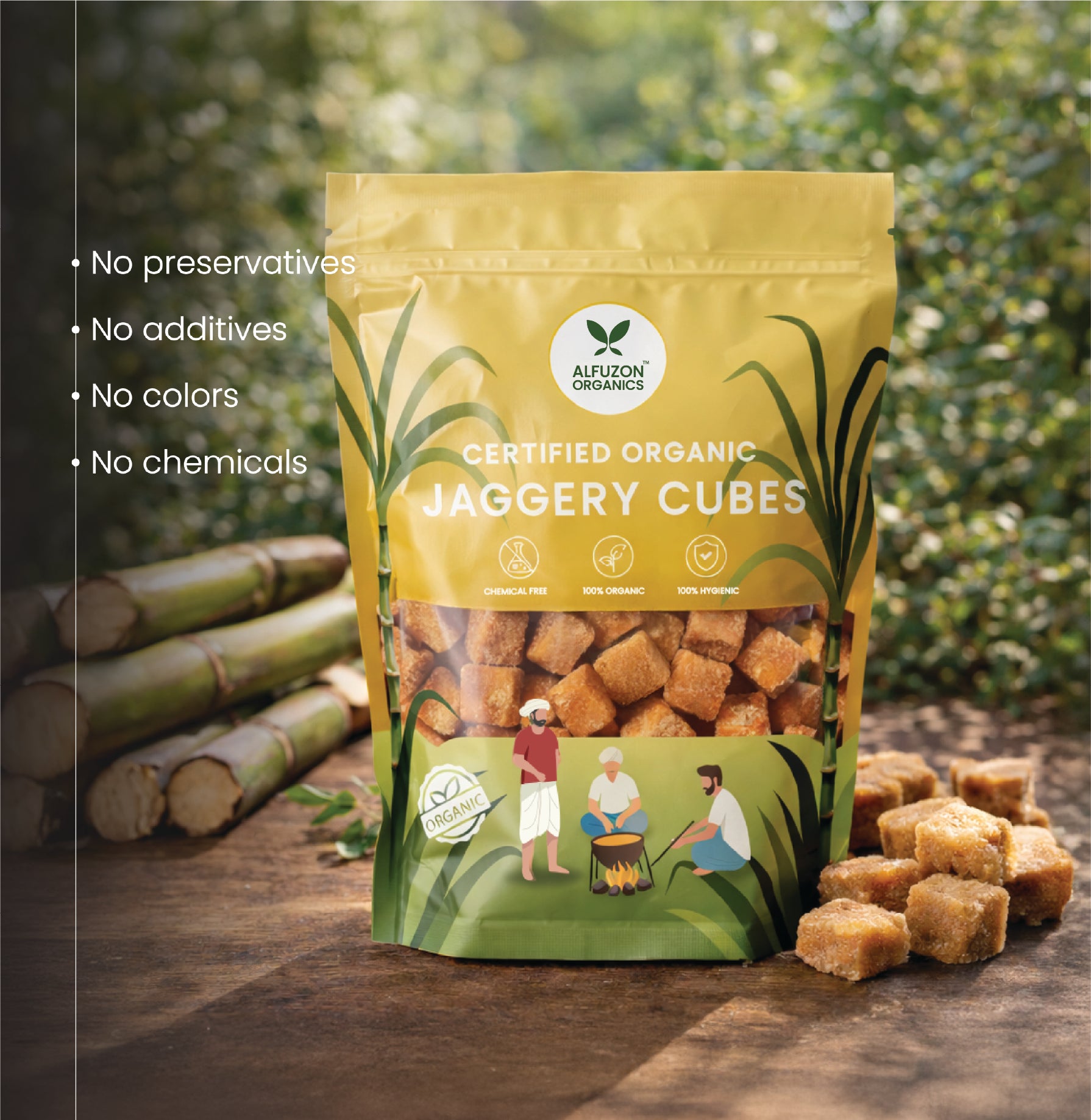 Organic Jaggery Cubes | Pure, Chemical Free, Unrefined Sweetener (500 GM)