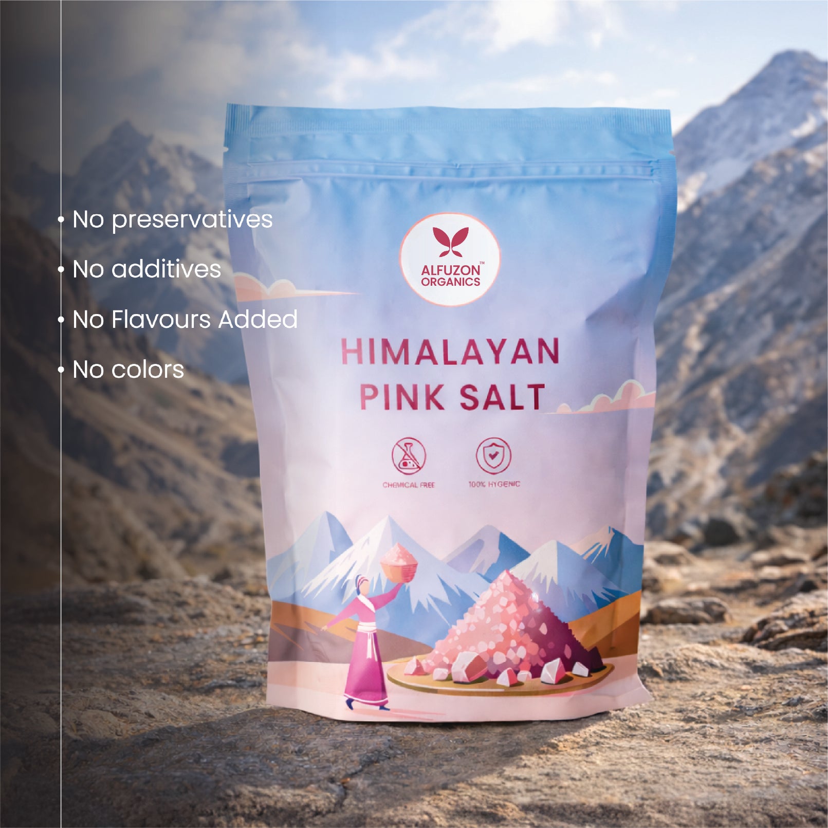 Himalayan Pink Salt | 100% Natural, Unrefined & Mineral-Rich (1 KG)