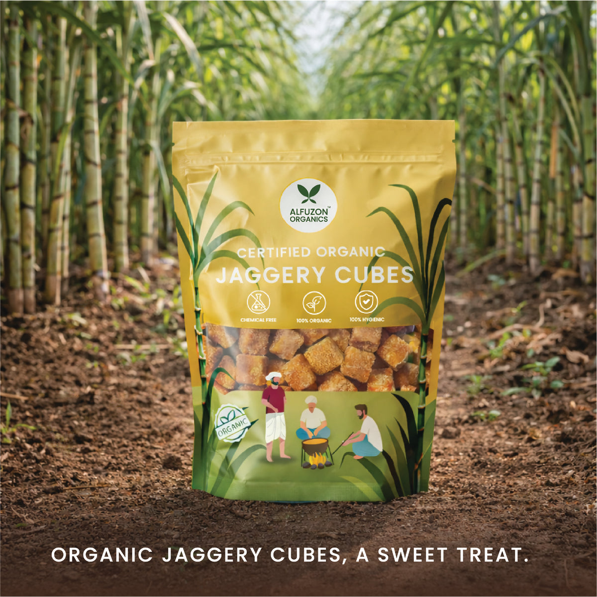 Organic Jaggery Cubes | Pure, Chemical Free, Unrefined Sweetener (500 GM)