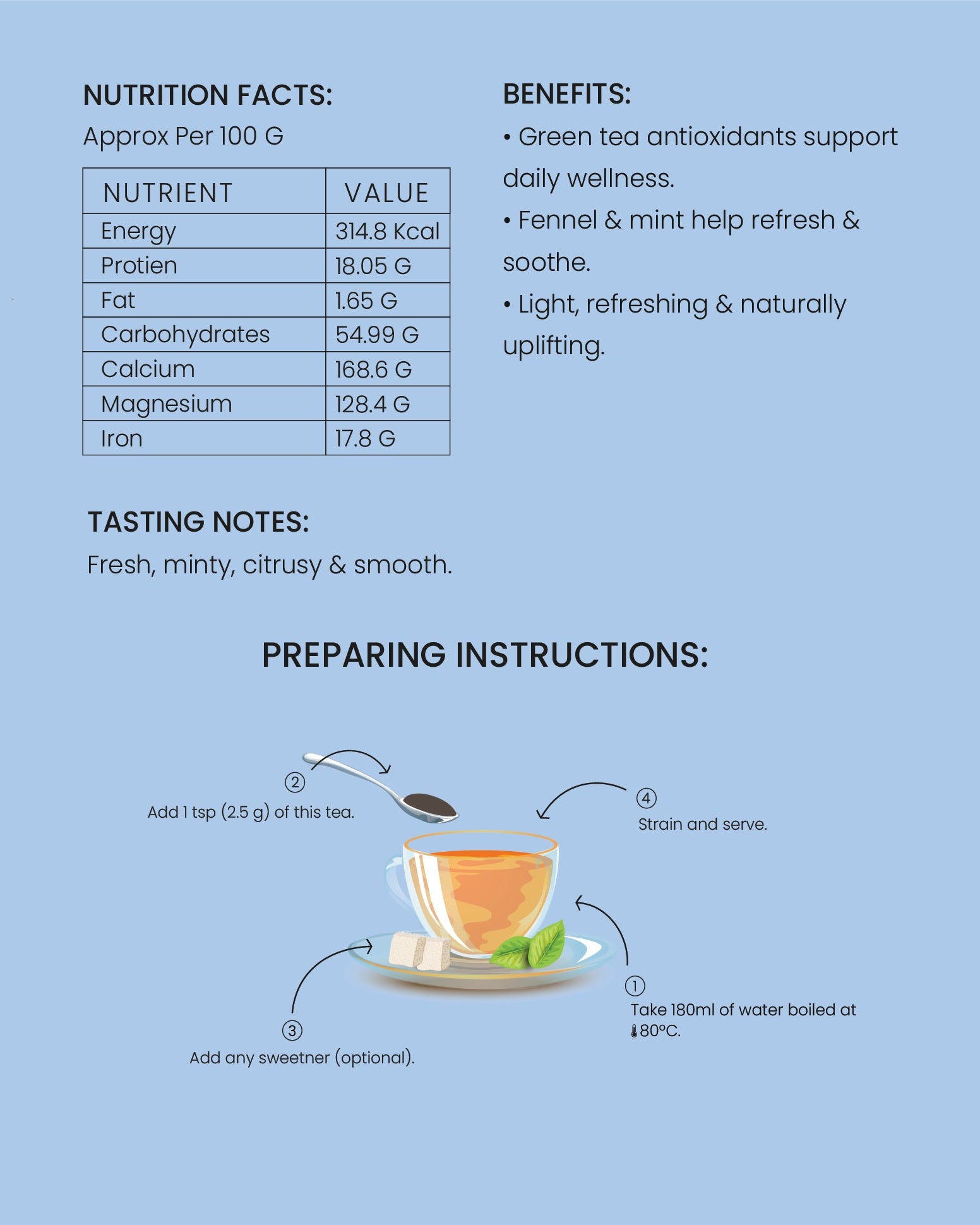 Slimming Infuzon Tea | Herbal Green Tea for Weight Loss and Wellness (100 GM)