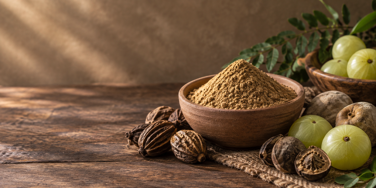 Three fruits. A traditional botanical blend.