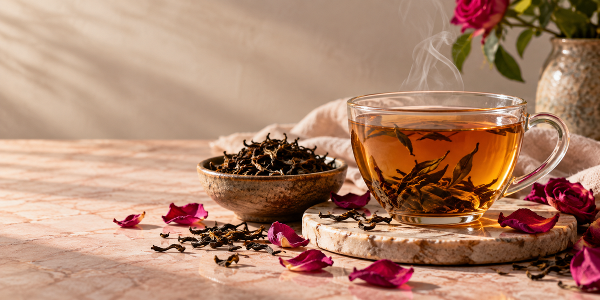 A fragrant pause, with rose.