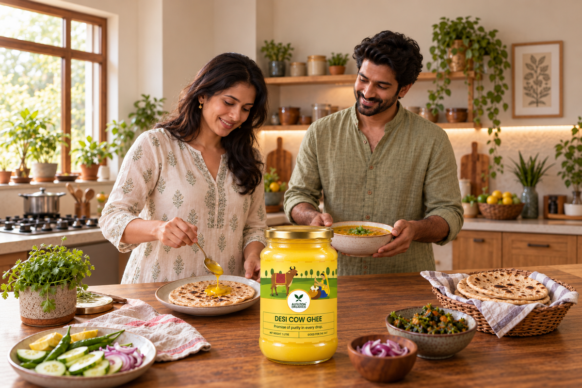 Cooking together in an Alfuzon brand lifestyle scene