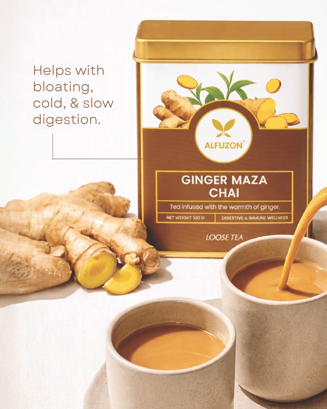 Ginger Maza Chai | Strong Ginger Black Tea for Digestion & Warmth (200 GM)
