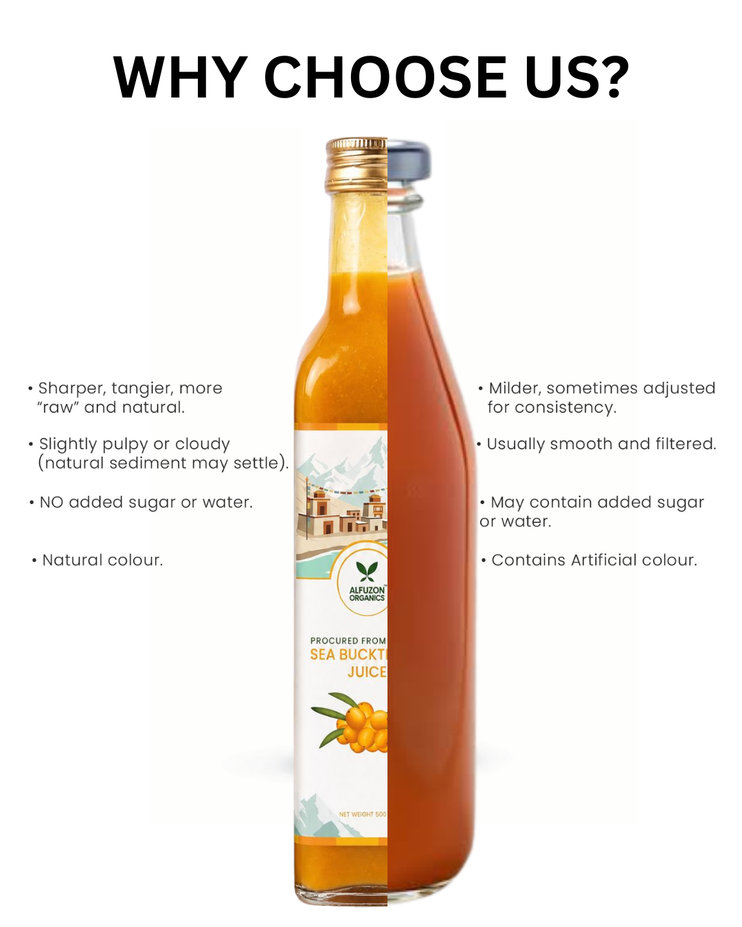 Himalayan Pure Sea Buckthorn Juice from Ladakh | 100% Natural (500 ML)
